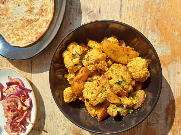 Aloo (Potatoes) Gobi (Cauliflower) Delivery in Manchester, Home made Tiffin & Takeaway services: Saakshis Kitchen