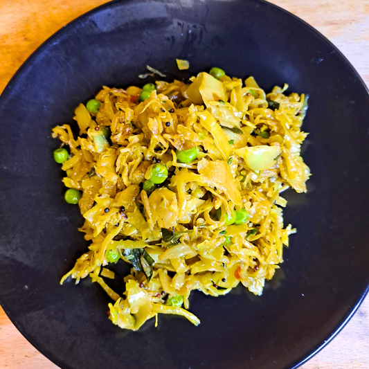 Cabbage Sabzi (Vegetables) by Saakshi's — Vegan indian dish Delivered Fresh (vegan)