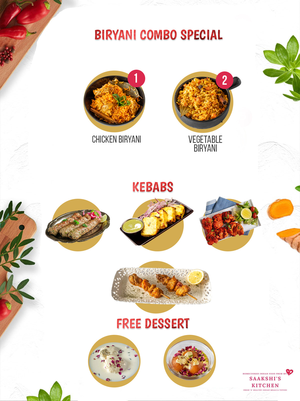 MIX & MATCH 3 BIRYANIS COMBO by Saakshi's — Authentic indian biryani Delivered Fresh