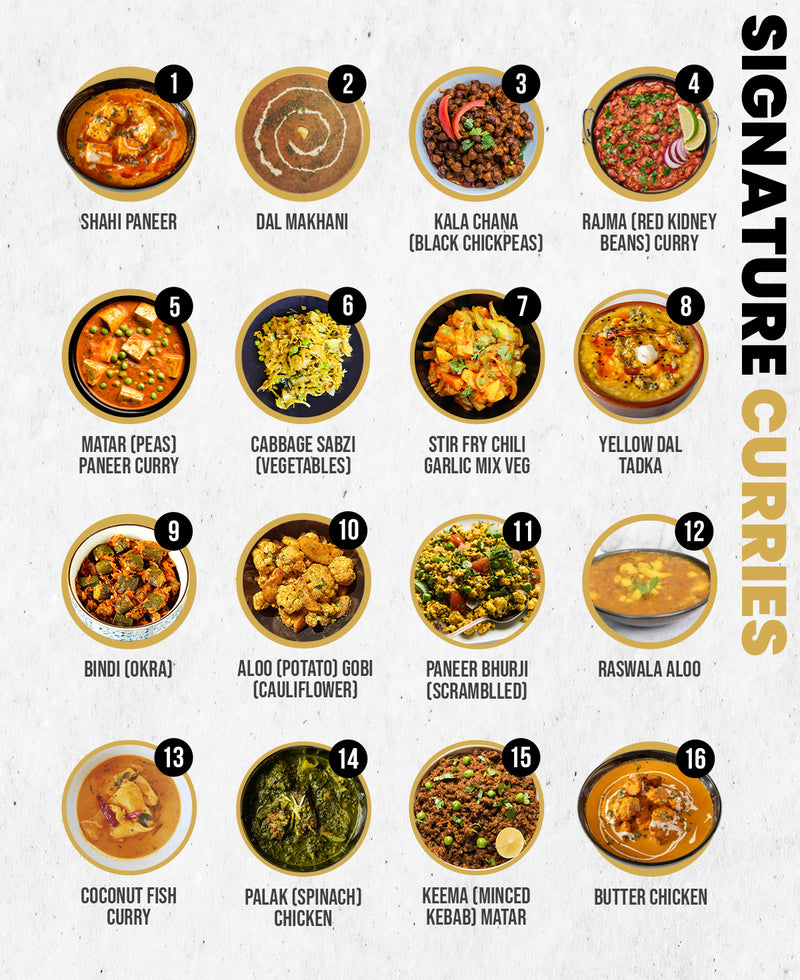 SIGNATURE CURRIES MIX & MATCH 12 WEEKLY MEALS SUBSCRIPTION